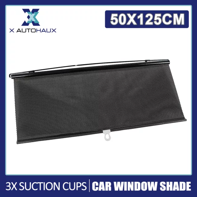 Retractable Car Auto Window Sun Shade Visor Windshield Roller Blind 50cmx125cm