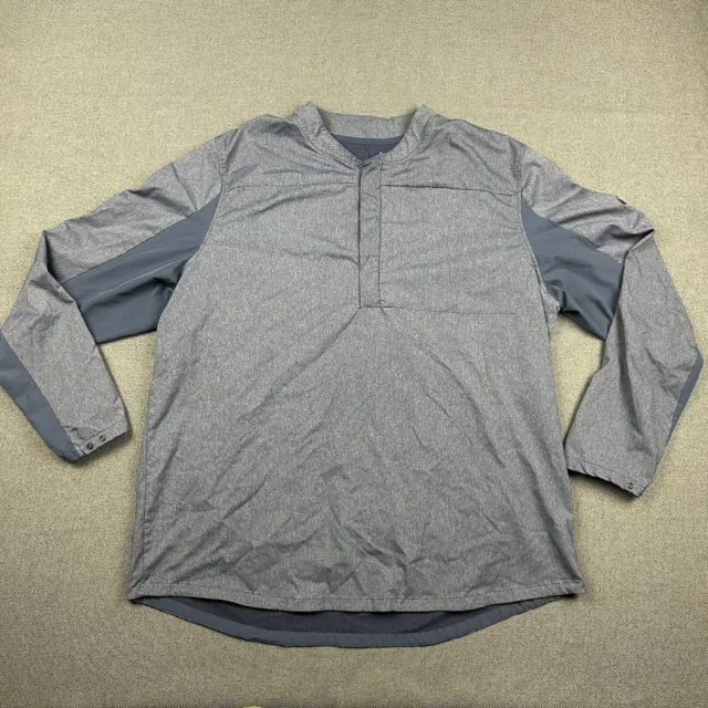 Nike Shield Jacket Mens XXL Standard Fit Golf Pullover Blue 1/4 Zip Windbreaker
