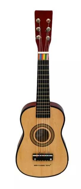 New Classic Toys 10344 Musikinstrument Spielzeug Holzgitarre Kindergitarre Natur