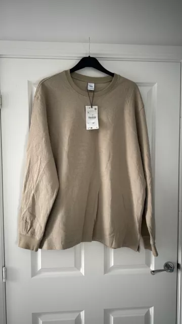 Mens XL ZARA jumper Beige BRAND NEW