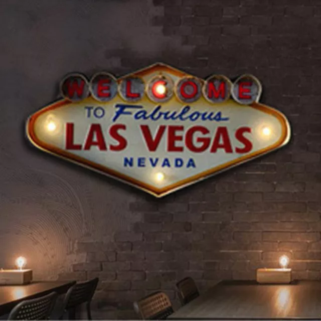 Welcome To Fabulous Las Vegas Neon Sign Vintage Look Light Neon Sign Decor NEW !