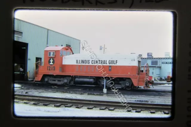 Original '74 Kodachrome Slide ICG Illinois Central Gulf 1219 SW7 Woodcrest 38M36