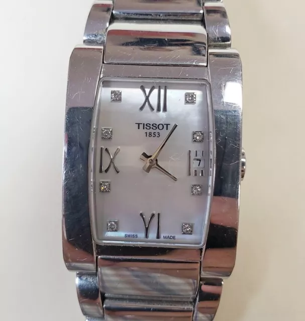 USED Tissot Generosi-T Mother Of Pearl Diamond Dial Woman's Watch T007.309