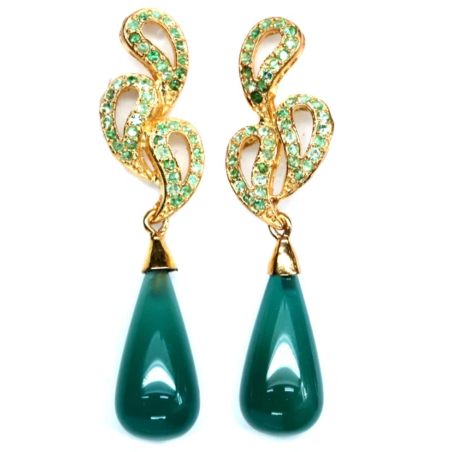 Boucles D'oreilles Pendantes Goutte En Argent 925 Avec Améthystes - Neuf Sans Emballage