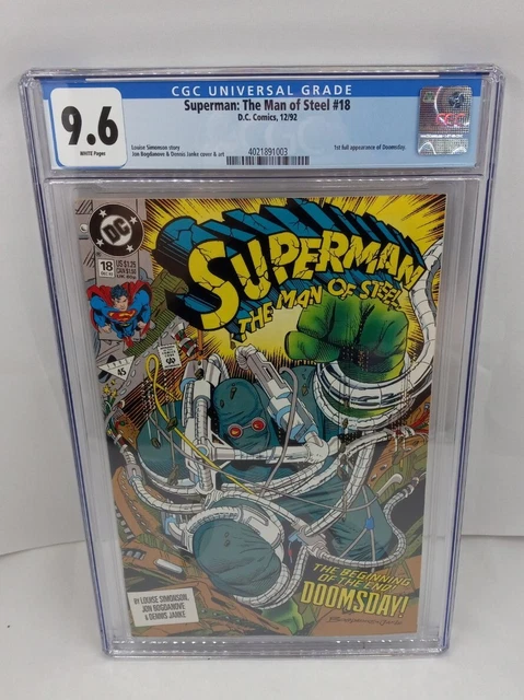 Superman: The Man of Steel #18 CGC 9.6 - 1st Cameo App. of Doomsday  - 1992