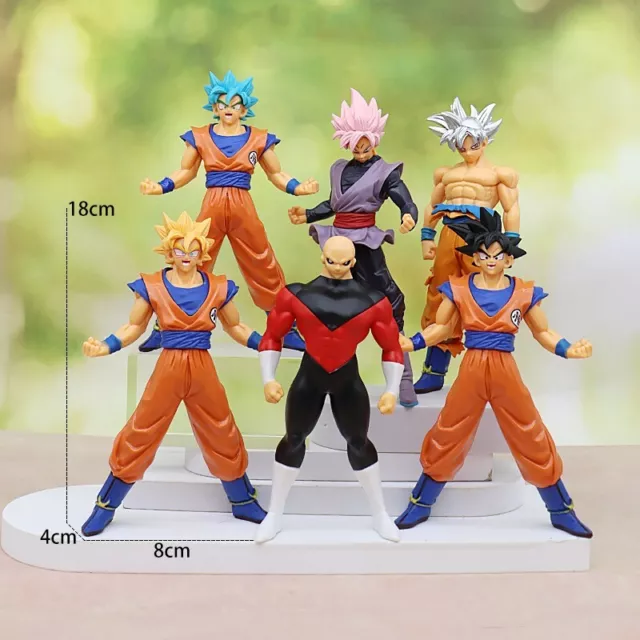 6PC Dragon Ball Z Figures Set Saiyan Goku Son Blue Gokou Vegeta Broly 7in.  Dragon Ball Super DBS Anim Cartoon Figure (Bulk Package) 