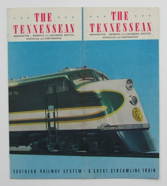 Southern Railway System - The Tennessean - 1940's Name Train Brochure