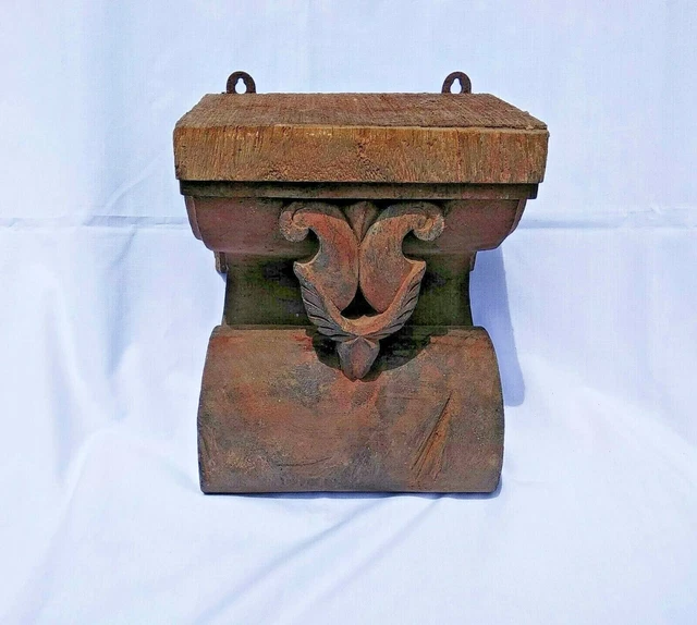 Antique Idol/Statue Figurine Stand En Bois Tenture Murale Vintage Home...