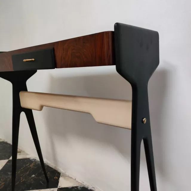 consolle, mobile ingresso anni 60 palissandro , laccata nera, Carlo de Carli