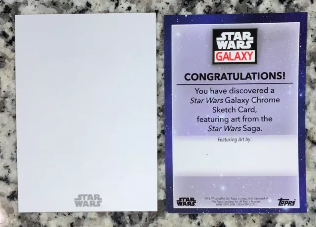 2023 Topps Star Wars Galaxy Chrome Blank Sketch Card RARE 1/1