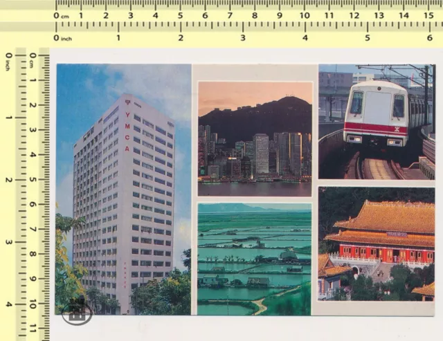 180 YMCA International House Hong Kong Views vintage original old postcard