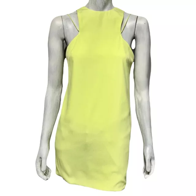 Keepsake the Label Womens Countdown Chartreuse Yellow Tank Dress Solid Mini S 2