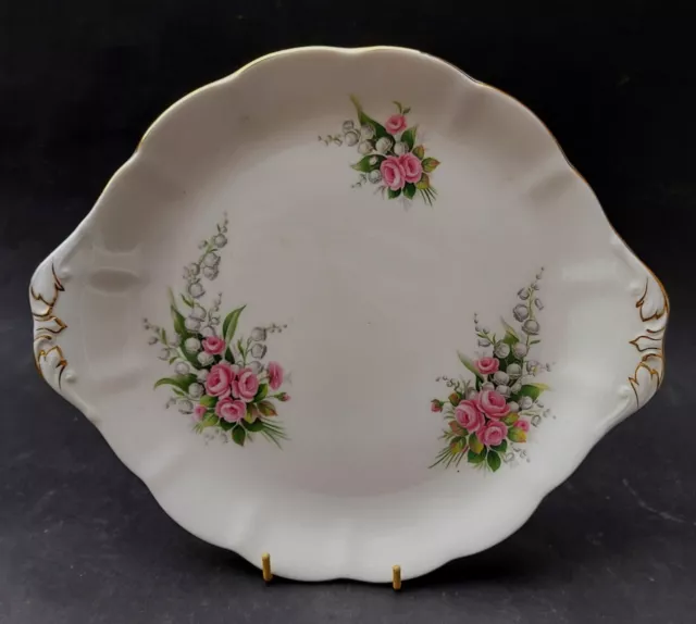 Bone China Royal Albert Lily Of The Valley Winged Cake Plate