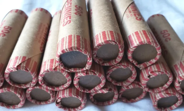 Unsearched Lincoln Wheat Pennies Roll 1909-1958 Mix of PDS and Steel Cents!