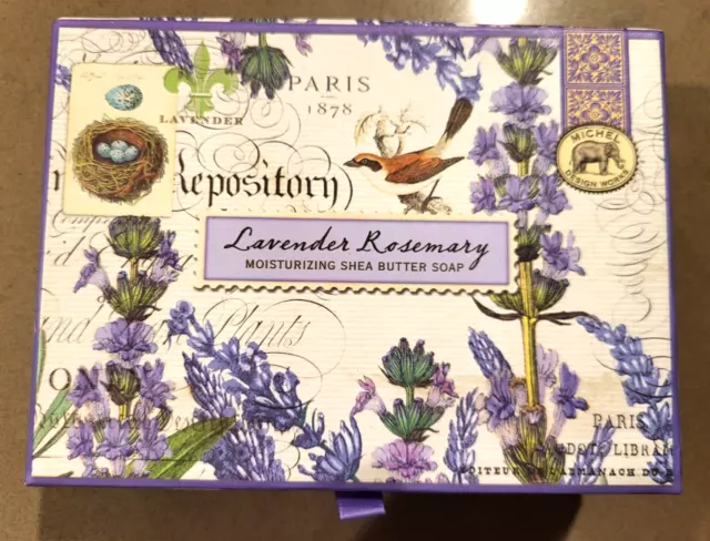 Michel Design Works 2 Bath Soap Bars, Lavender Rosemary 4.5 oz each