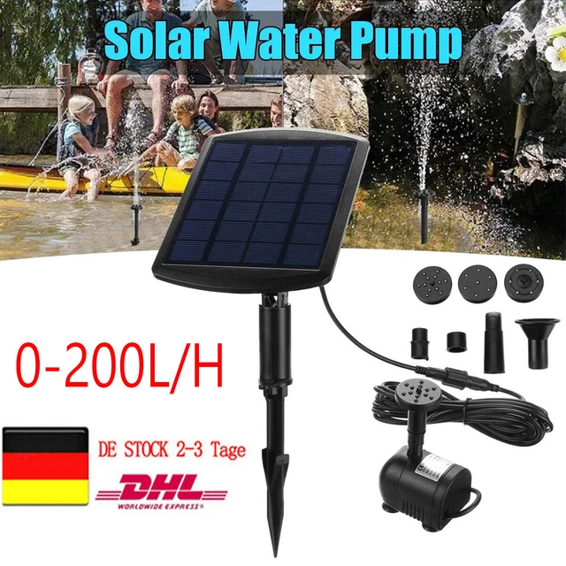 Solar Gartenbrunnen FROSCHPARADIES-2 – Teichpumpe Mit Solarpanel, Wasserspiel Für Terrasse & Gartenteich