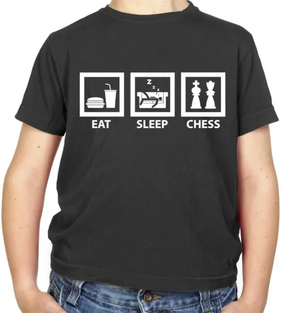 Eat Sleep Chess Kids T-Shirt - Player - Game - Nerd - Pieces - Board