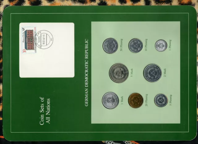 Coin sets of all nations East Germany 1980-1982 UNC 5 Mark 1980 A 30,000