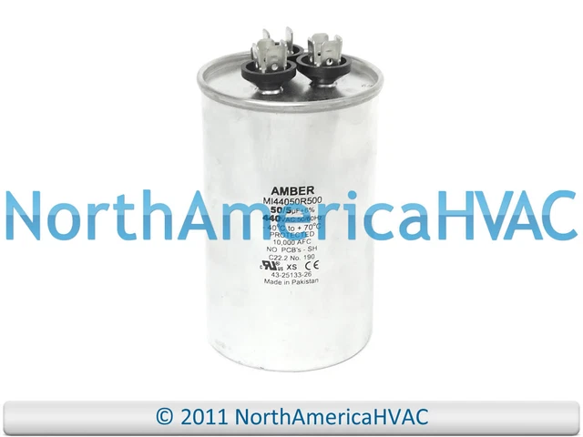 70 5 MFD Dual Round Run Capacitor 370 Or 440 VAC – The HVAC Genius