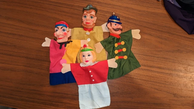 Vintage 70's Mr Rogers Neighborhood Puppets Lot Of 4 excellent pre-owned