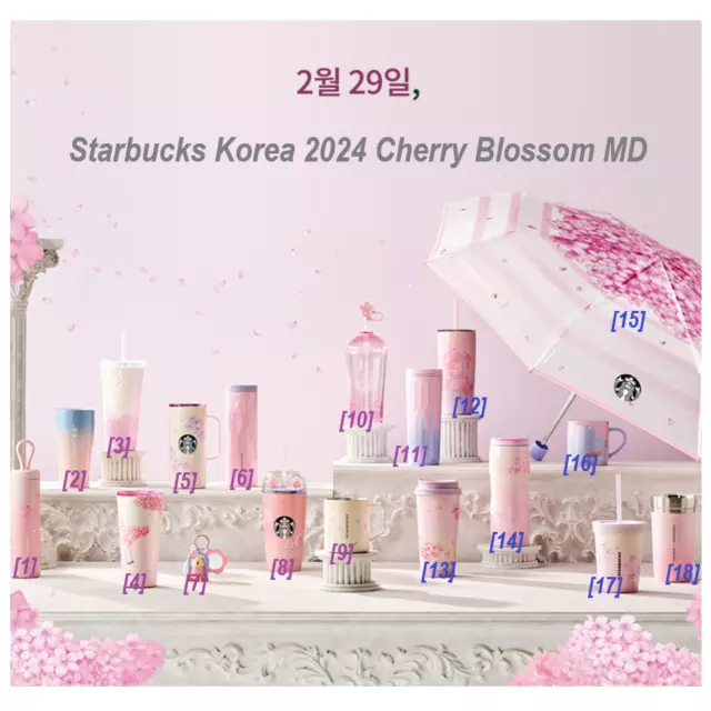STARBUCKS KOREA 2024 Cherry Blossom Tumbler Mug Cold Cup Glass Limited