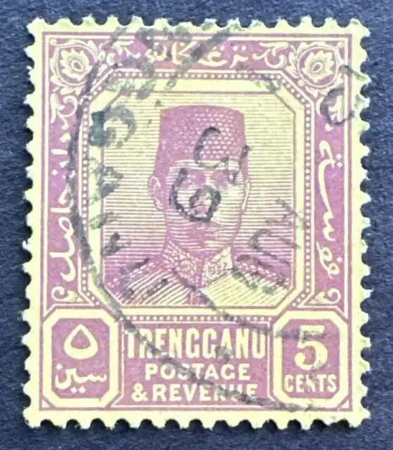 Malaya Trengganu 1921-38 sc# 26 Used Sultan Suleiman bin Zainal Abidin