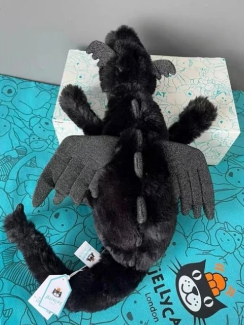 JELLYCAT RARE BLACK Dragon 50cm Luxurious Big Plush Stuffed Animal jellycat-rare-black-dragon-50cm-luxurious-big-plush-stuffed-animal