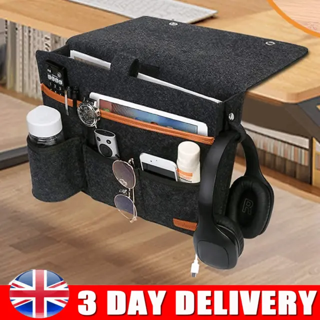 Pockets Sofa Arm Rest TV Remote Control Tidy Organizer Holder Chair Couch Bag