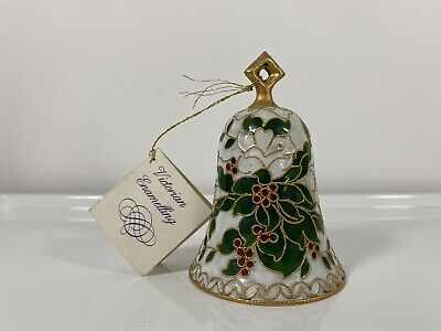 NYCO VICTORIAN ENAMELLING Cloisonné Copper Hand Decorated Enamel Bell Ornament