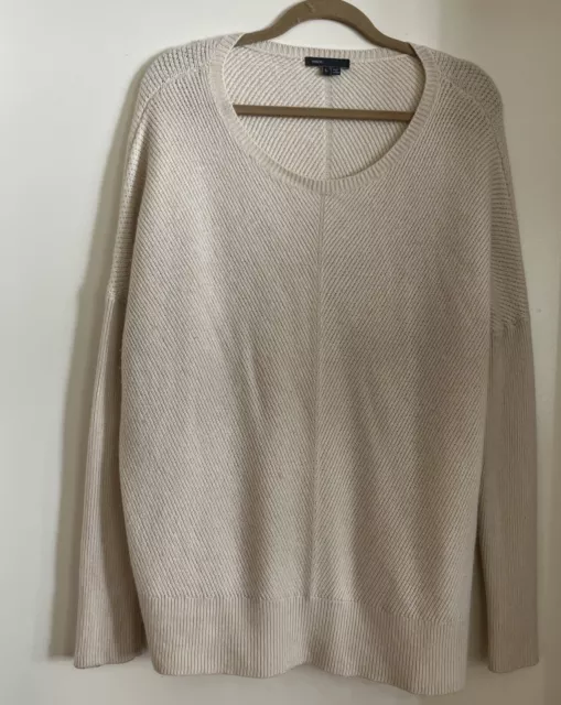 Vince Womens Wool Cashmere Blend Sweater Large Round Neck Tunic