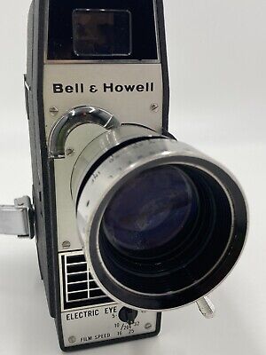 Cámara de cine vintage Bell & Howell AY-48860 con zoom de aluminio para lente 1,8