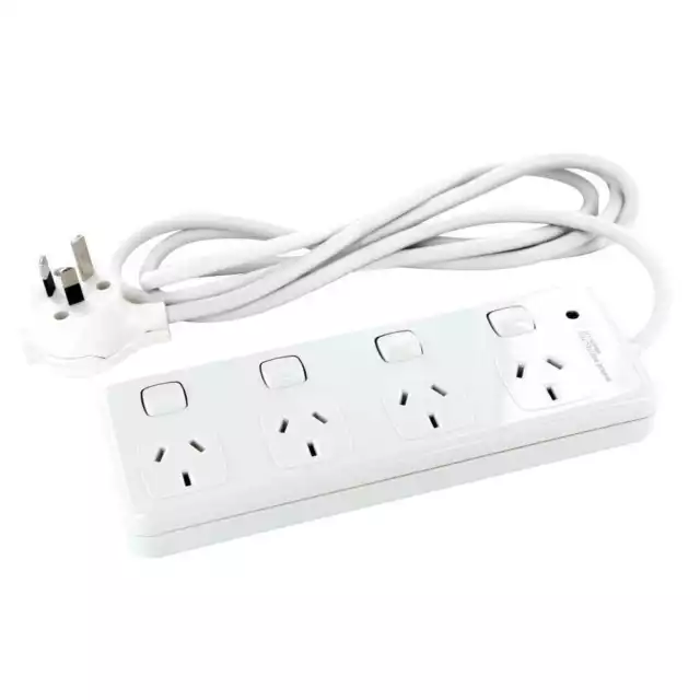 NEW HPM D104WE 10amp 4 Outlet Powerboard By Spotlight