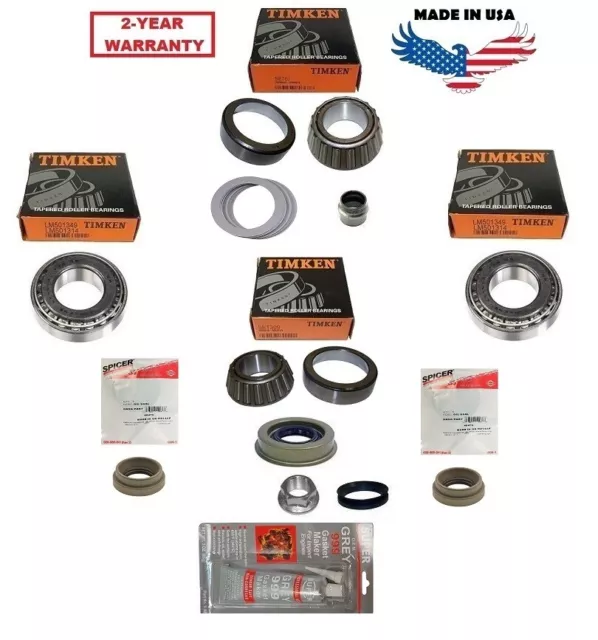 Dana30 Front Axle Timken Bearing Repair Kit For Jeep Grand Cherokee Wj 99-04