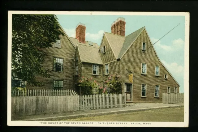 Massachusetts MA Vintage postcard Salem, House of Seven Gables