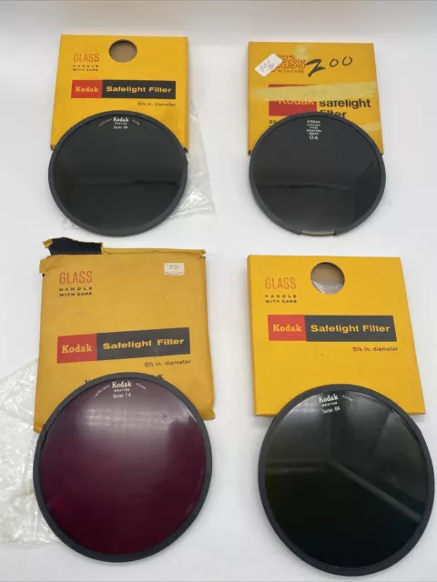 Lote de filtro de luz de seguridad Kodak - 4 filtros - 5 1/2"" de diámetro