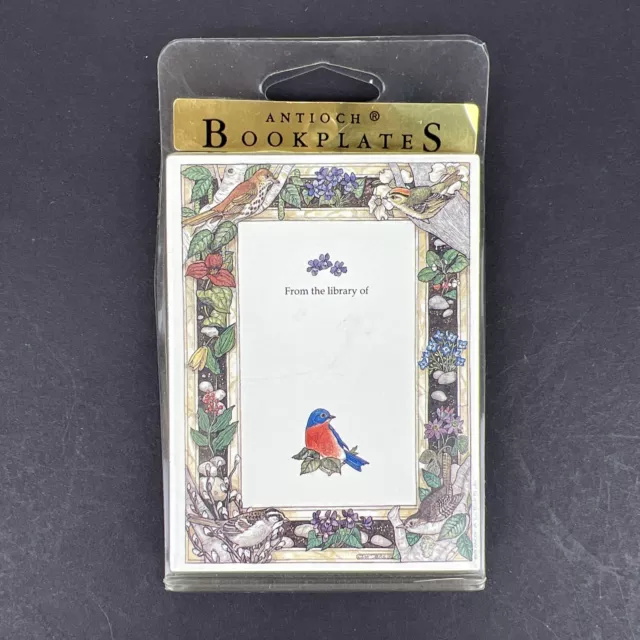 15-Self-Stick Bookplates Set Birds B134 Jan Brett Studio New Open Pkg