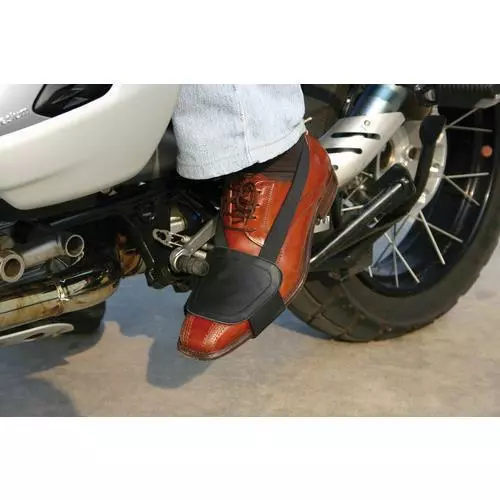 Lampa Salva Scarpa In Pelle Nero Protezione Salvascarpa Moto Universale Pilot