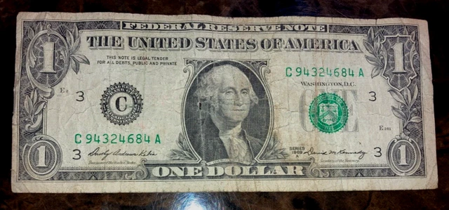 US Currency Rare Fancy 2013 $1 Dollar Bill Off Center Repeater 13513311