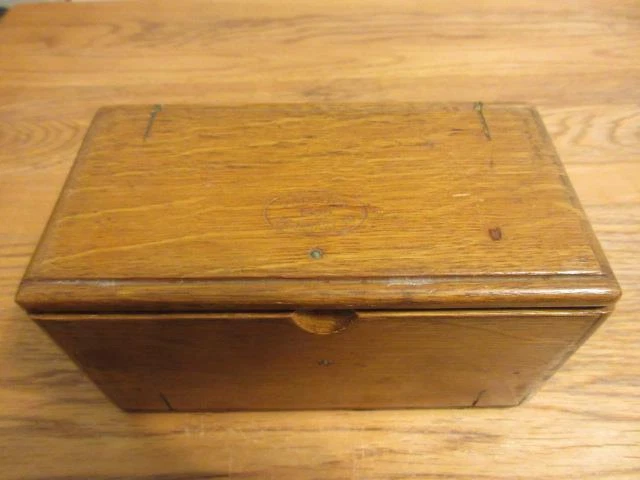 Antique 1889 Oak Singer Treadle Sewing Machine Puzzle Box With Attachments