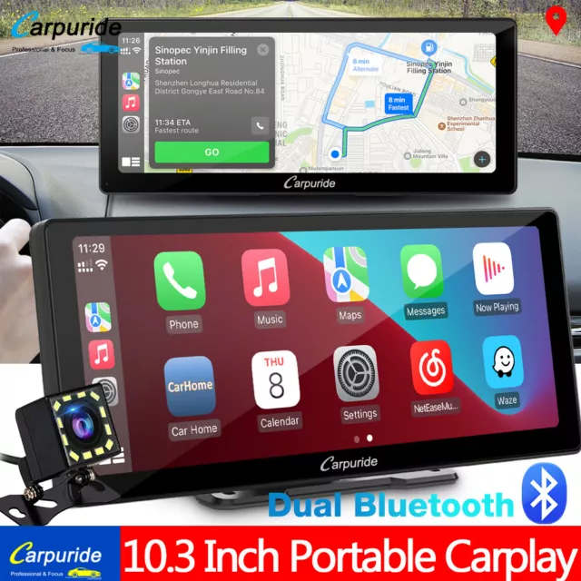 Carpuride W103PRO Wireless Apple CarPlay Android Auto AirPlay Voice Control BT