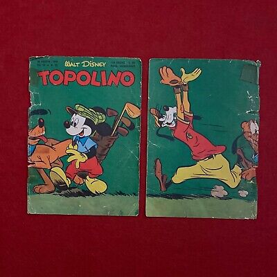 Copertina Topolino-Fumetto-Vintage-Numero 72-Anno 1953-Da Recupero-Usato-