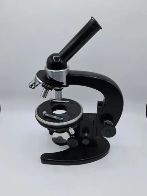 altes Mikroskop Carl Zeiss 427190 Revolver 4 Objetive Messing Schwarz