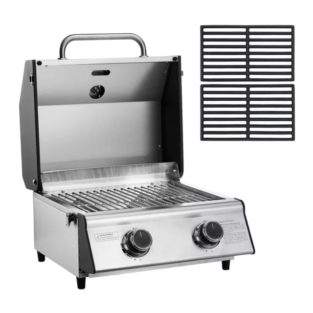 TAINO COMPACT 2.0 S Tischgrill Grill Griller BBQ Edelstahl Gusseisen-Rost Set