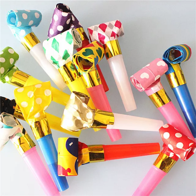 10pcs/set Multicolor Party Blowouts Whistles Kid Birthday Party Favors Decor  ZR