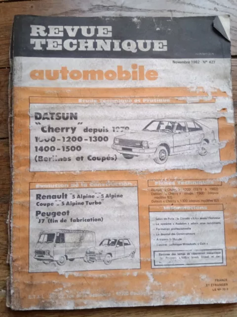 RTA revue technique automobile n° 427 DATSUN CHERRY 1000 1200 1300 1400 1500