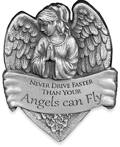 Angelstar 15731 Metal Visor Clip 2-1/2-Inch Never Drive Faster Than Your Angel