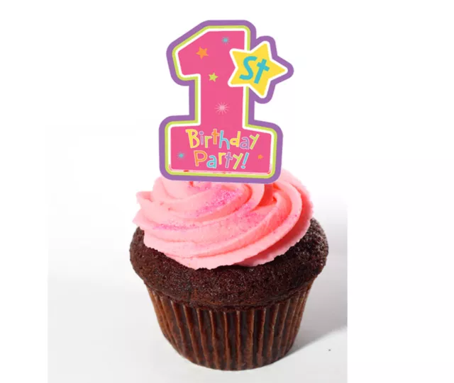 30th Birthday Girl Edible Cupcake Toppers, Standup Fairy Cake