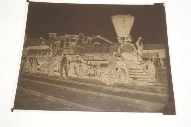 Steam Locomotive Vintage Railroad Negative 10"x8"