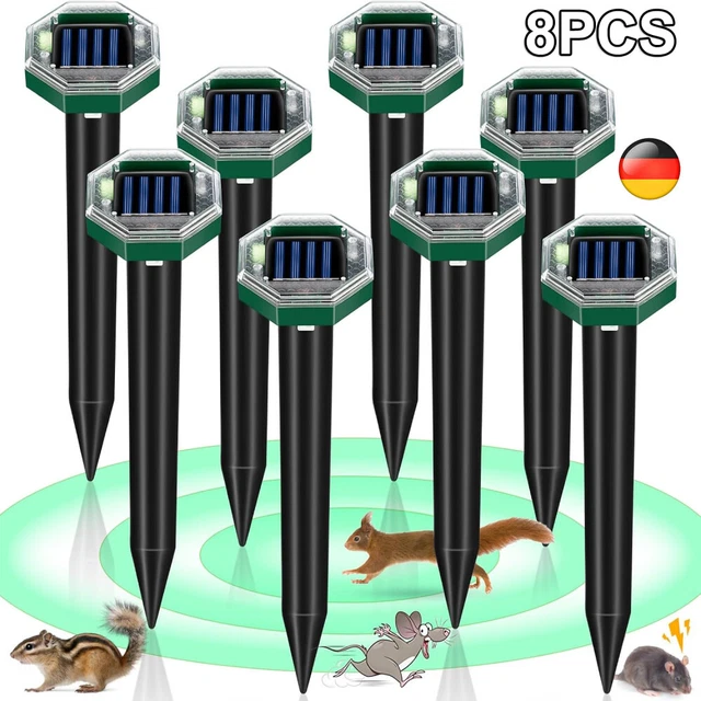 Maulwurf Vertreiben Solar Maulwurf Vertreiber 6 Stück, Ultraschall Maulwurfschreck, IP65 Wühlmausschreck Solar - Foto 14