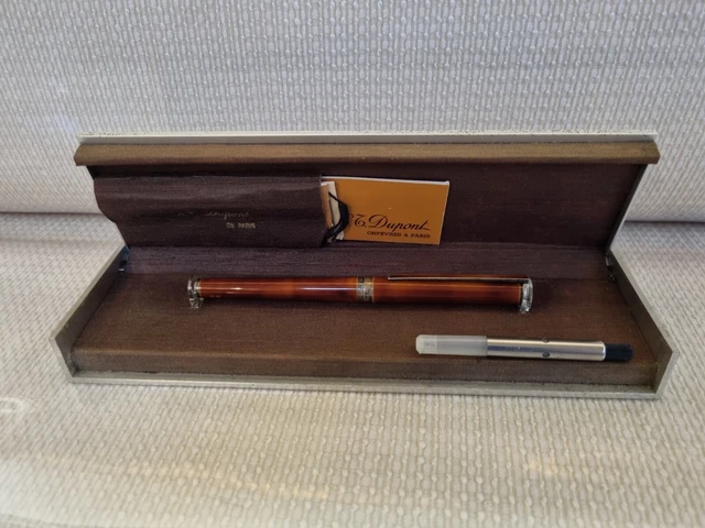 Stylo Plume Vintage En Argent Massif Plaqué Or - Marque Gold Starry - Occasion, état Correct - Modèle élégant Et Rétro